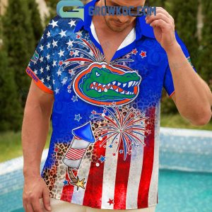 Florida Gators Celebrating Happy 4th Of July Hawaiian Shirts