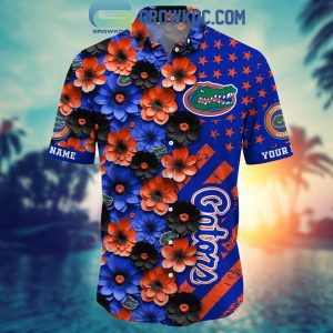 Florida Gators Summer Flower Love Fan Personalized Hawaiian Shirt