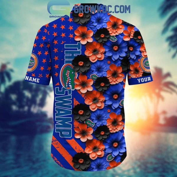 Florida Gators Summer Flower Love Fan Personalized Hawaiian Shirt
