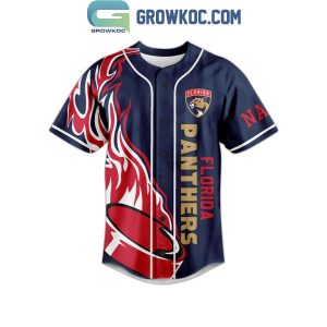 Florida Panthers Time To Hunt Flame Personalized Baseball Jersey