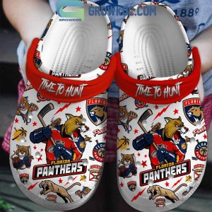 Florida Panthers Time To Hunt Hockey Fan Crocs Clogs
