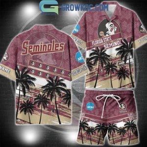 Florida State Seminoles Coconut Tree Summer Lover Personalized Hawaiian Shirt