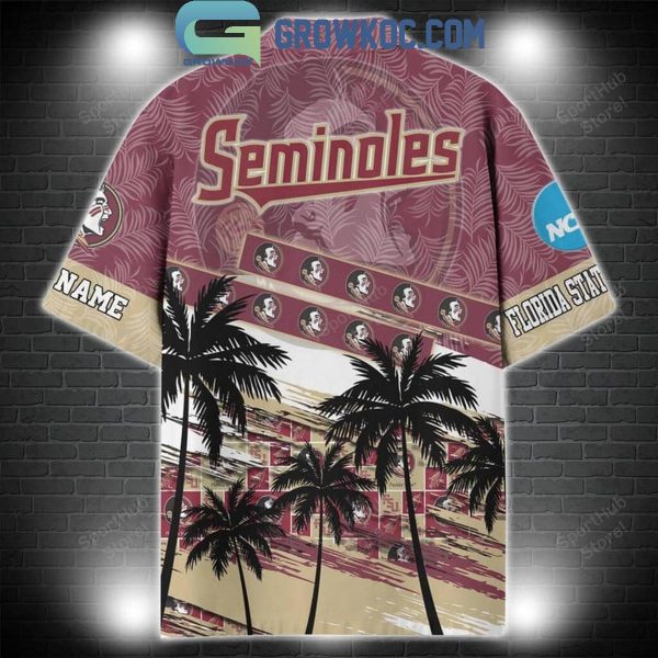 Florida State Seminoles Coconut Tree Summer Lover Personalized Hawaiian Shirt