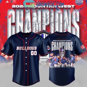 Fresno State Bulldogs 2024 Mountain West Champions Navy Baseball Jersey