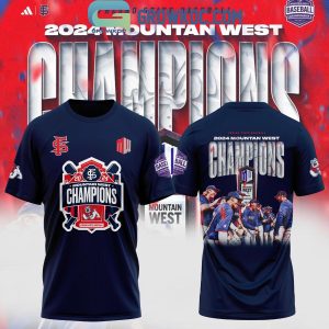 Fresno State Bulldogs 2024 Mountain West Tournament Champions Navy Hoodie Shirt
