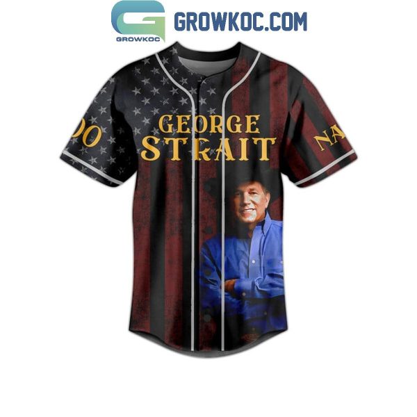 George Strait Somewhere Down In Texas Personalized Baseball Jersey