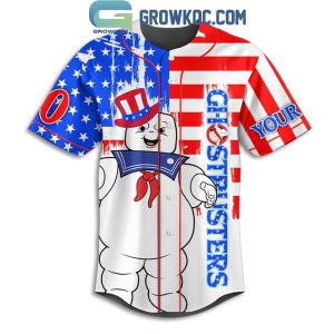 Ghostbusters American Flag Patriot Personalized Baseball Jersey