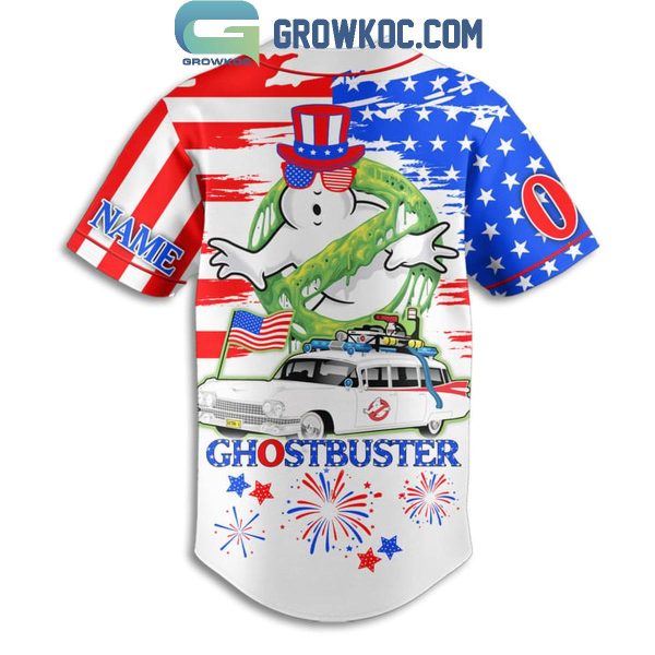 Ghostbusters American Flag Patriot Personalized Baseball Jersey