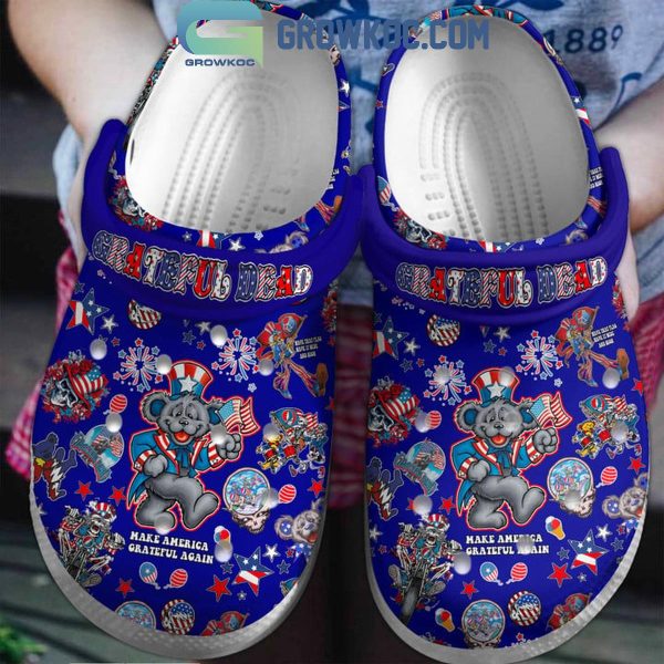 Grateful Dead Make America Grateful Again Purple Crocs Clogs