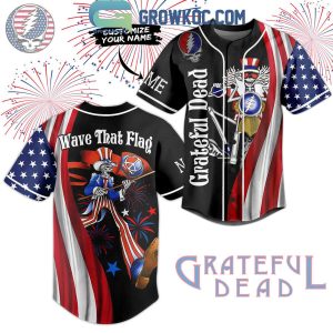 Grateful Dead Wave That Flag America Independence Day Personalized Baseball Jersey