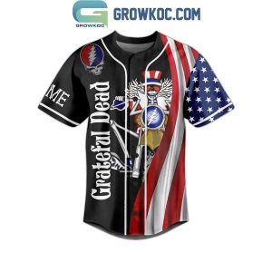Grateful Dead Wave That Flag America Independence Day Personalized Baseball Jersey