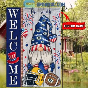 Green Bay Packers Football Welcome 4th Of July Personalized House Garden Flag