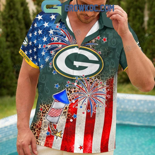 Green Bay Packers Patriot Fan Happy 4th Of July Hawaiian Shirts