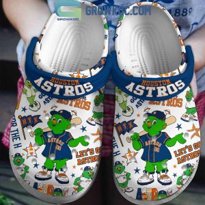 Houston Astros Let’s Go Astros Mascot Fan Crocs Clogs