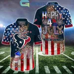 Houston Texans Patriot Fan Happy 4th Of July Hawaiian Shirts