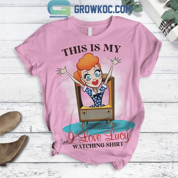 I Love Lucy This Is My Watching Shirt Fleece Pajamas Set