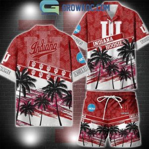 Indiana Hoosiers Coconut Tree Summer Lover Personalized Hawaiian Shirt
