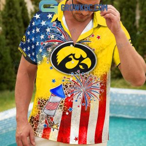 Iowa Hawkeyes Celebrating Happy 4th Of July Hawaiian Shirts