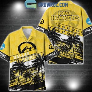 Iowa Hawkeyes Coconut Tree Summer Lover Personalized Hawaiian Shirt