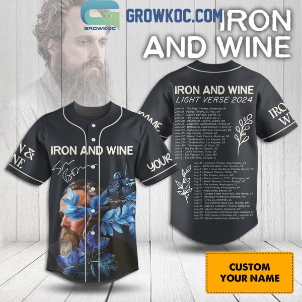 Iron And Wine Light Verse 2024 Personalized Baseball Jersey