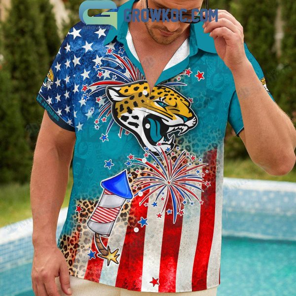 Jacksonville Jaguars Patriot Fan Happy 4th Of July Hawaiian Shirts