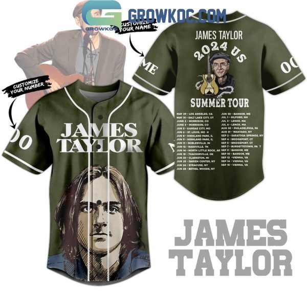 James Taylor 2024 Us Summer Tour 2024 Personalized Baseball Jersey