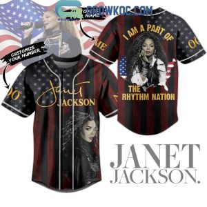 Janet Jackon America Flags Patriot Personalized Baseball Jersey
