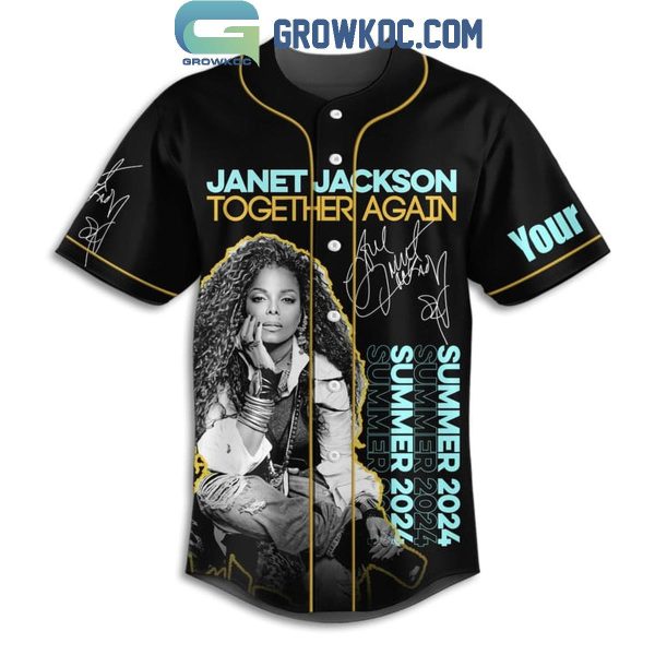 Janet Jackson Together Again Summer 2024 Personalized Baseball Jersey