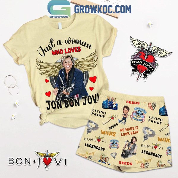 Jon Bon Jovi Just A Girl Who Loves Jon Bon Jovi T-Shirt Short Pants