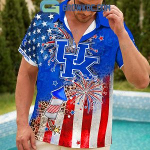 Kentucky Wildcats Celebrating Happy 4th Of July Hawaiian Shirts