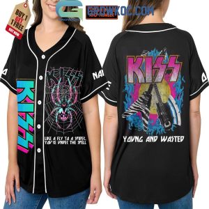 Kiss Young And Wasted Personalized Baseball Jersey