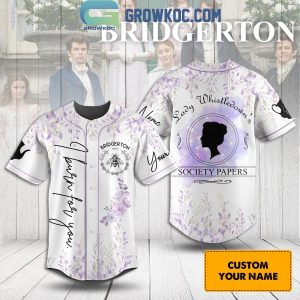 Lady Whistledown’s Society Papers Bridgerton Series Personalized Baseball Jersey