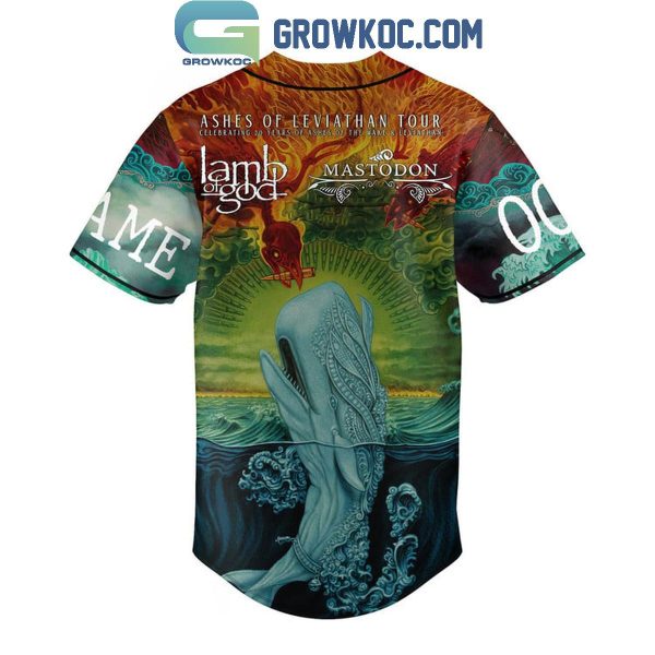 Lamb Of God Mastodon Ashes Of Leviathan Tour Personalized Baseball Jersey