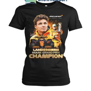Lando Norris 2024 Miami Grand Prix Champion McLaren F1 Team T-Shirt