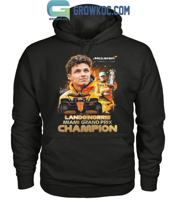 Lando Norris 2024 Miami Grand Prix Champion McLaren F1 Team T-Shirt