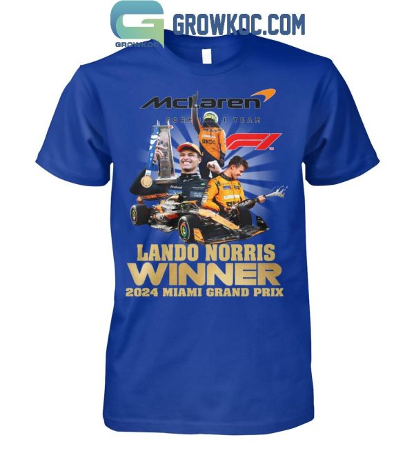 Lando Norris Winner 2024 Miami Grand Prix McLaren F1 Team T-Shirt
