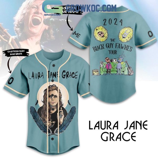 Laura Jane Grace The Black Guy Fawkes Tour 2024 Personalized Baseball Jersey