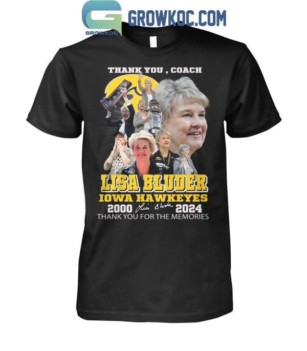 Lisa Bluder Iowa Hawkeyes Thank You For The Memories 2000-2024 T-Shirt