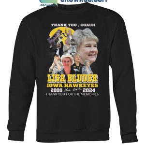 Lisa Bluder Iowa Hawkeyes Thank You For The Memories 2000-2024 T-Shirt