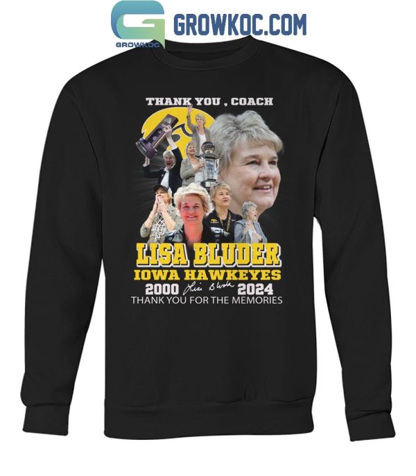 Lisa Bluder Iowa Hawkeyes Thank You For The Memories 2000-2024 T-Shirt