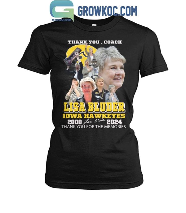 Lisa Bluder Iowa Hawkeyes Thank You For The Memories 2000-2024 T-Shirt