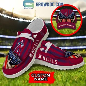 Los Angeles Angels American Proud Personalized Hey Dude Shoes