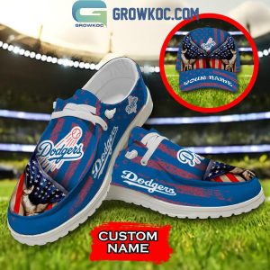 Los Angeles Dodgers American Proud Personalized Hey Dude Shoes