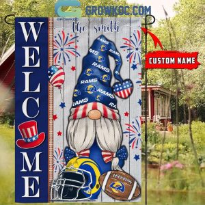 Los Angeles Rams Football Welcome 4th Of July Personalized House Garden Flag