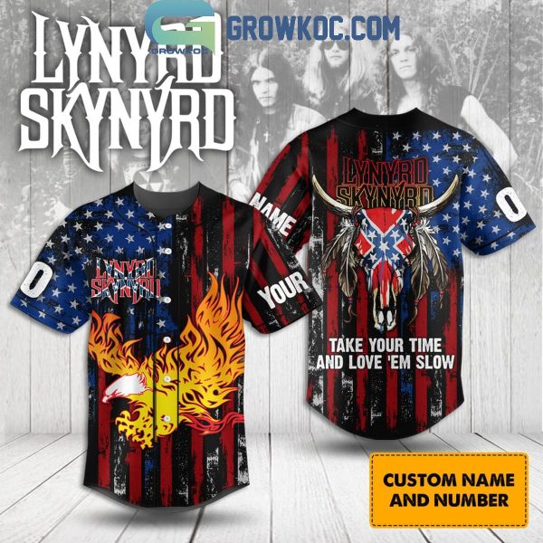 Lynyrd Skynyrd Take Your Time And Love ‘Em Slow Personalized Baseball Jersey