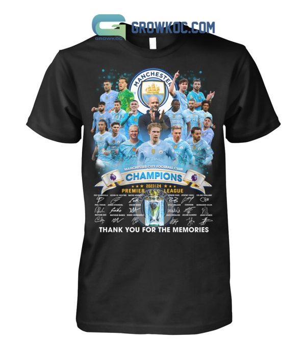 Manchester City Premier League Champions 2024 T Shirt