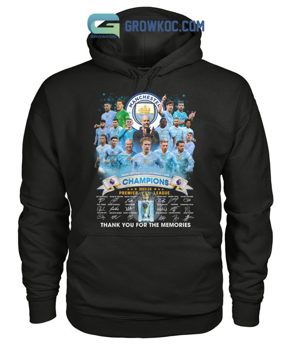 Manchester City Premier League Champions 2024 T Shirt