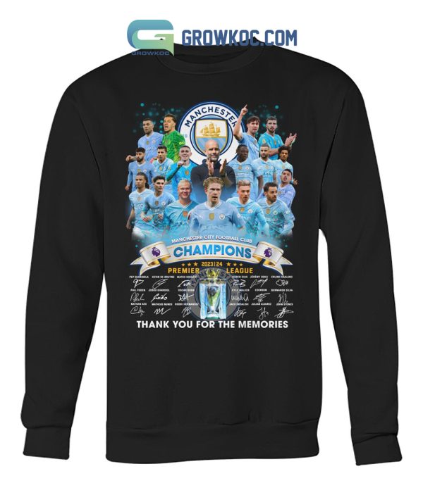 Manchester City Premier League Champions 2024 T Shirt