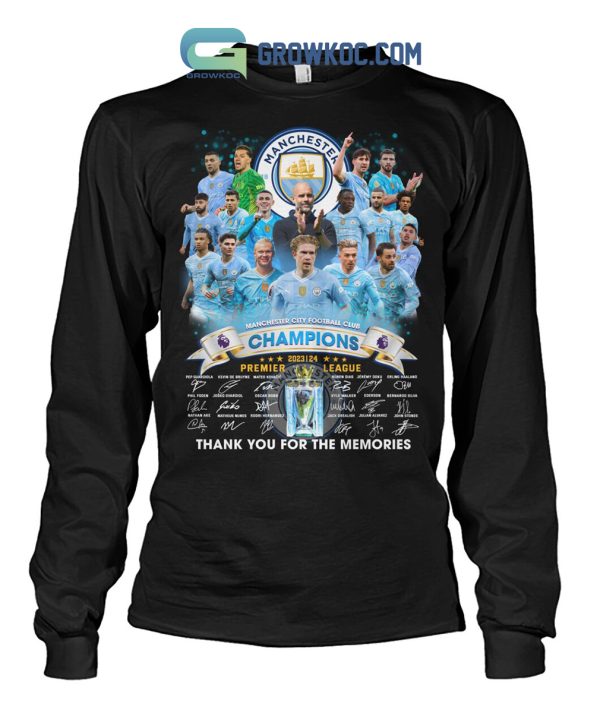 Manchester City Premier League Champions 2024 T Shirt