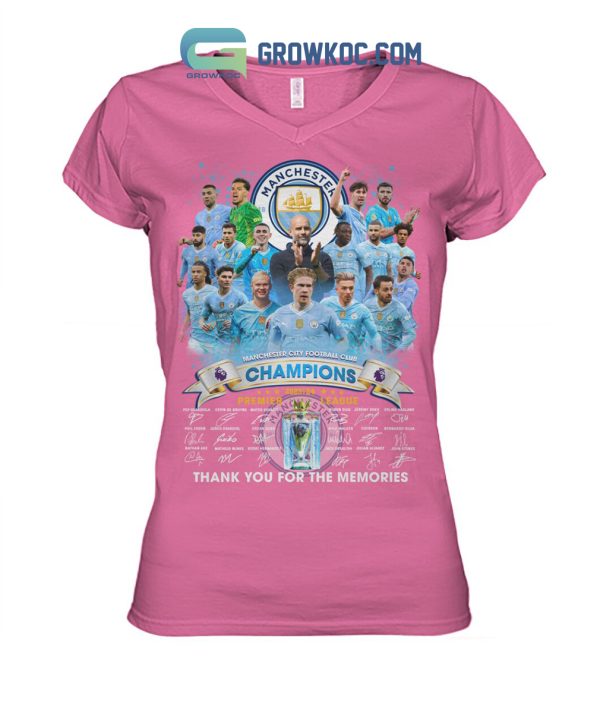 Manchester City Premier League Champions 2024 T Shirt